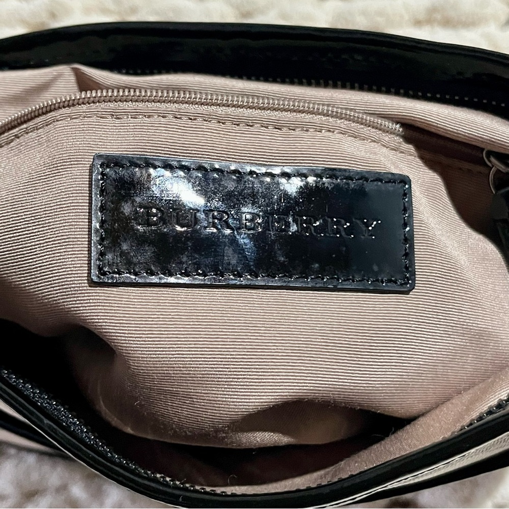 BURBERRY Dryden Supernova Check Coated Patent Leather Shoulder Crossbody Bag - Picture 6 of 15